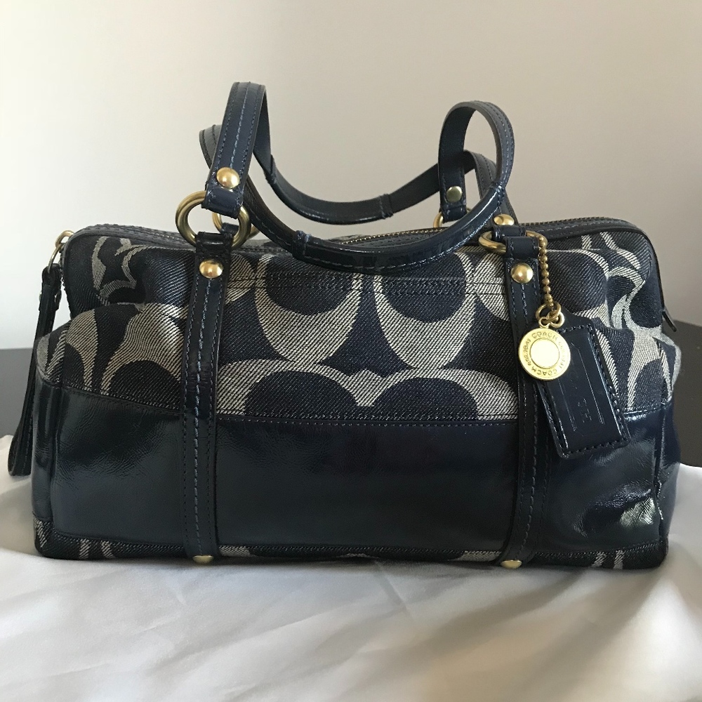 Coach Denim Satchel Tote